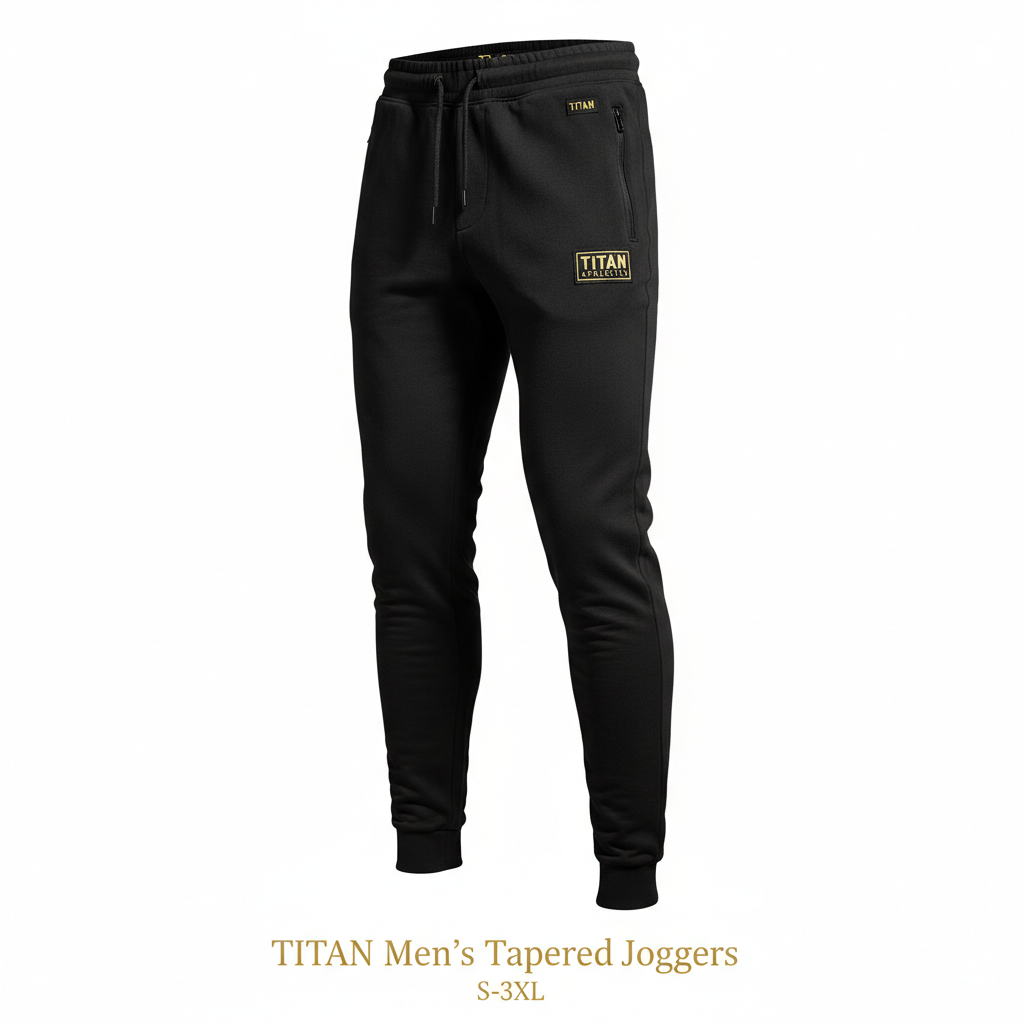TITAN Joggers - Men's Black Tapered