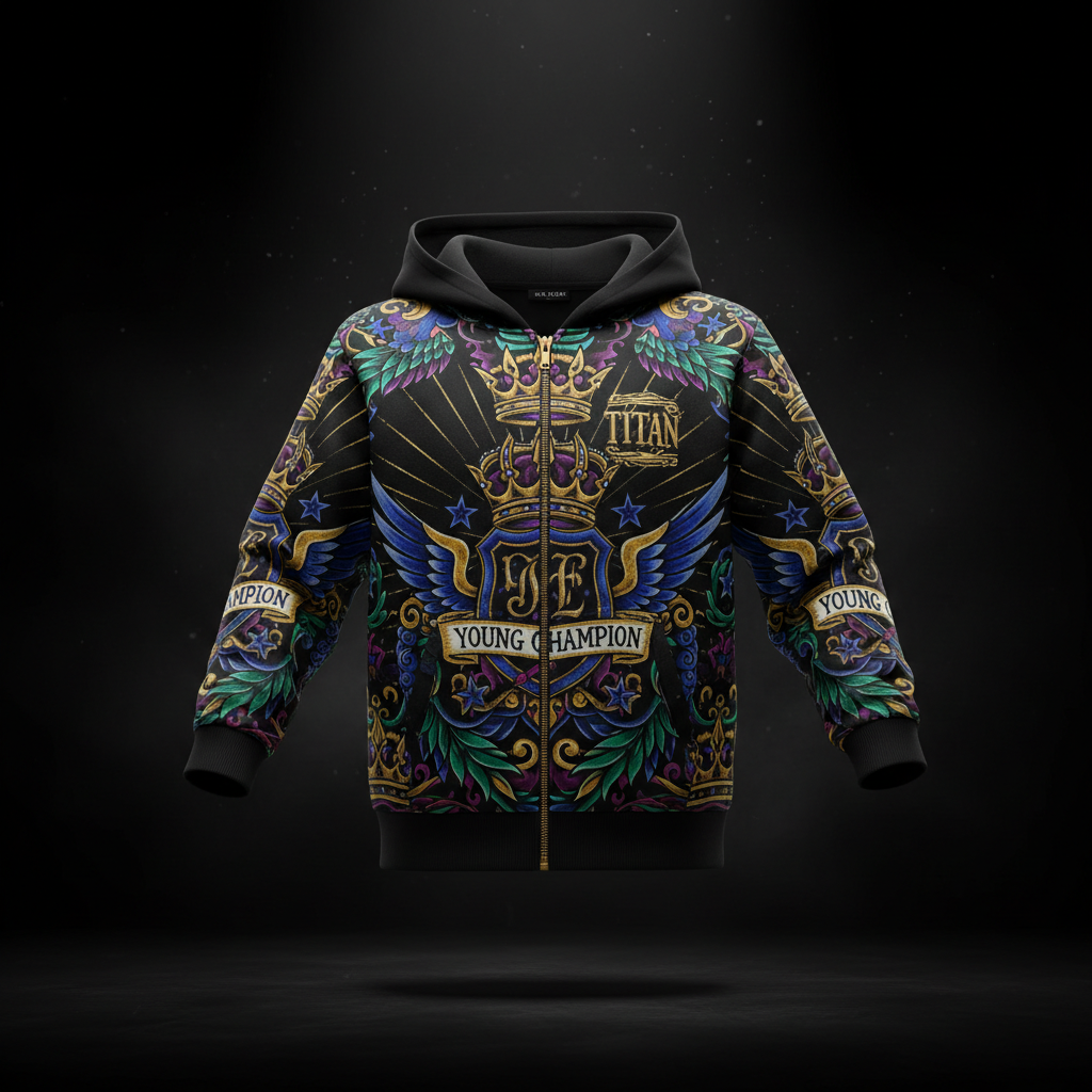TITAN Kids' Full Zip Hoodie - Crown Edition