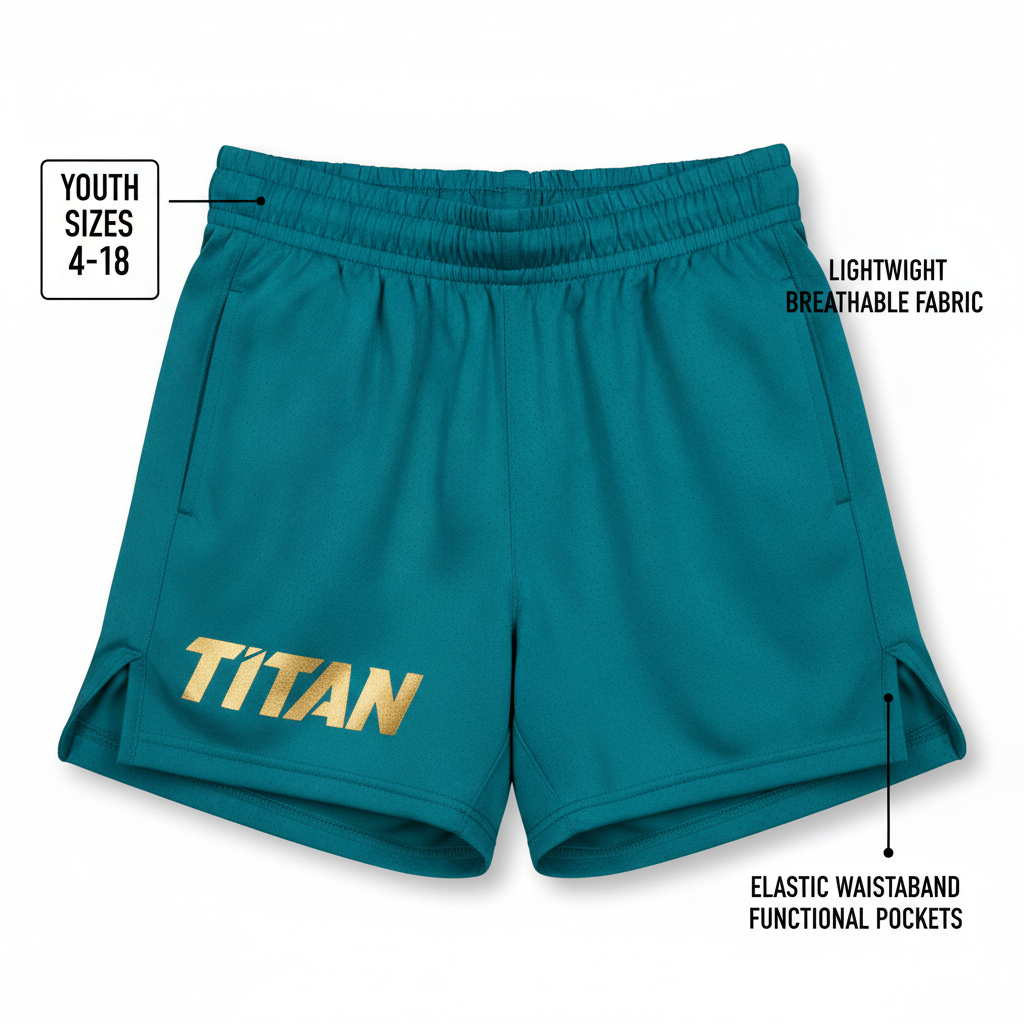 TITAN Kids Shorts - Girls Teal Athletic