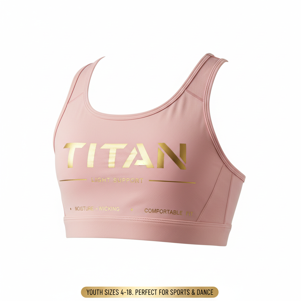 TITAN Kids Sports Bra - Girls Pink