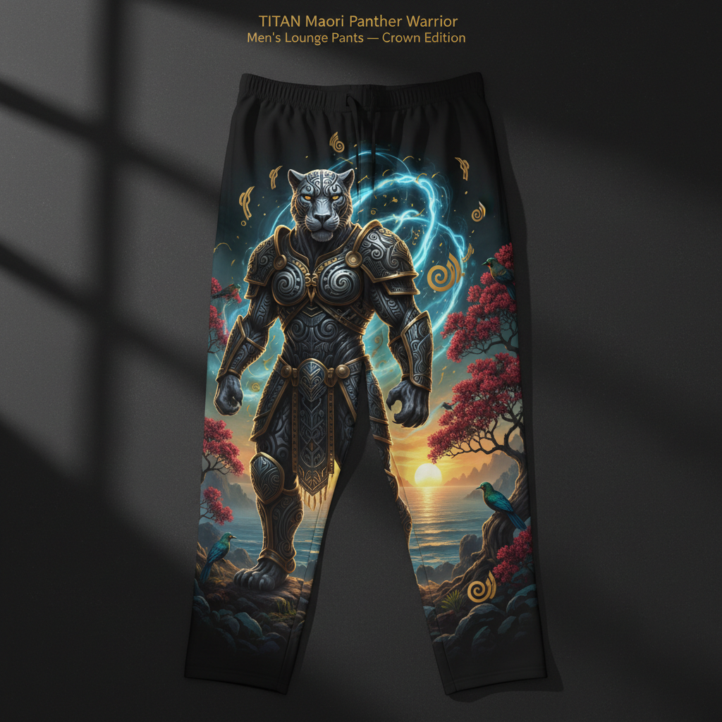 TITAN Maori Panther Warrior Men's Lounge Pants — Crown Edition