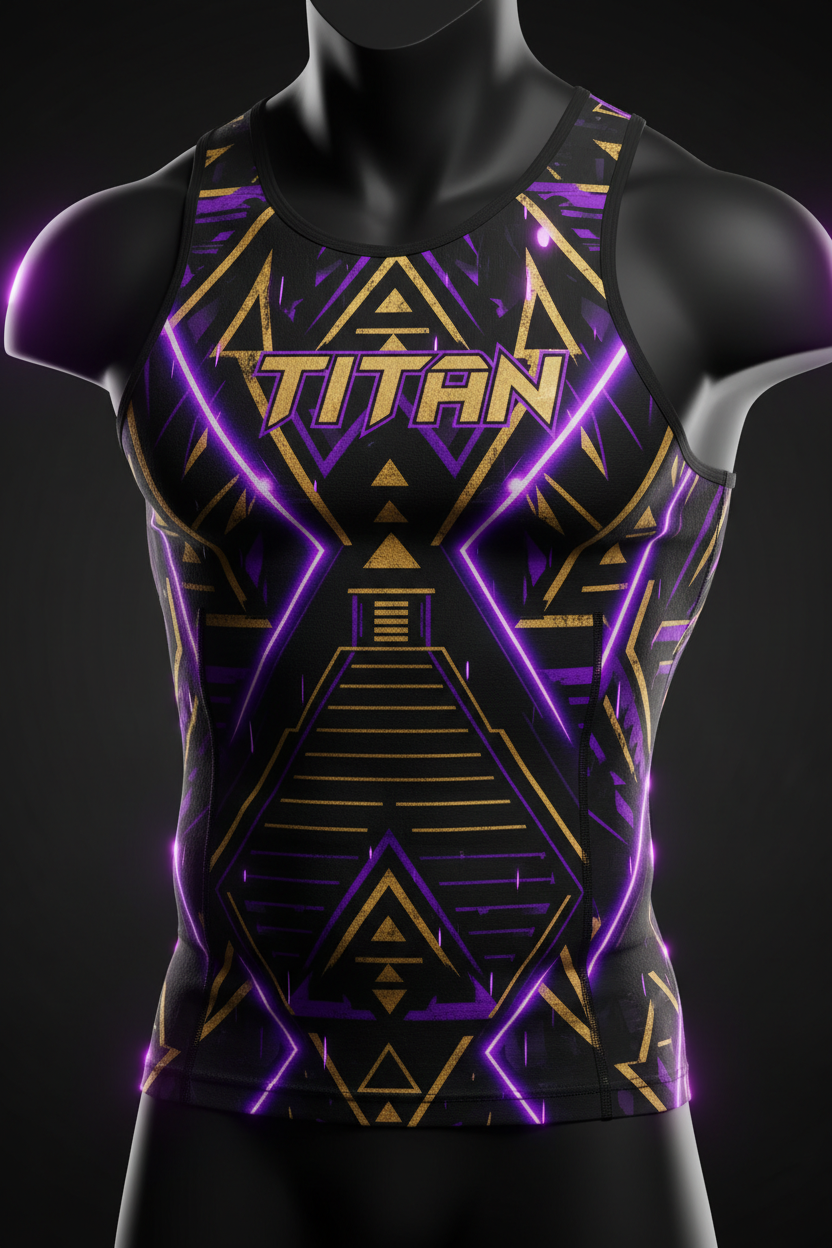 TITAN Men's Aztec Pyramid Compression Tank