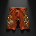 TITAN Men's Compression Slimming Biker Shorts - Burnt Orange Tiger Crown Edition
