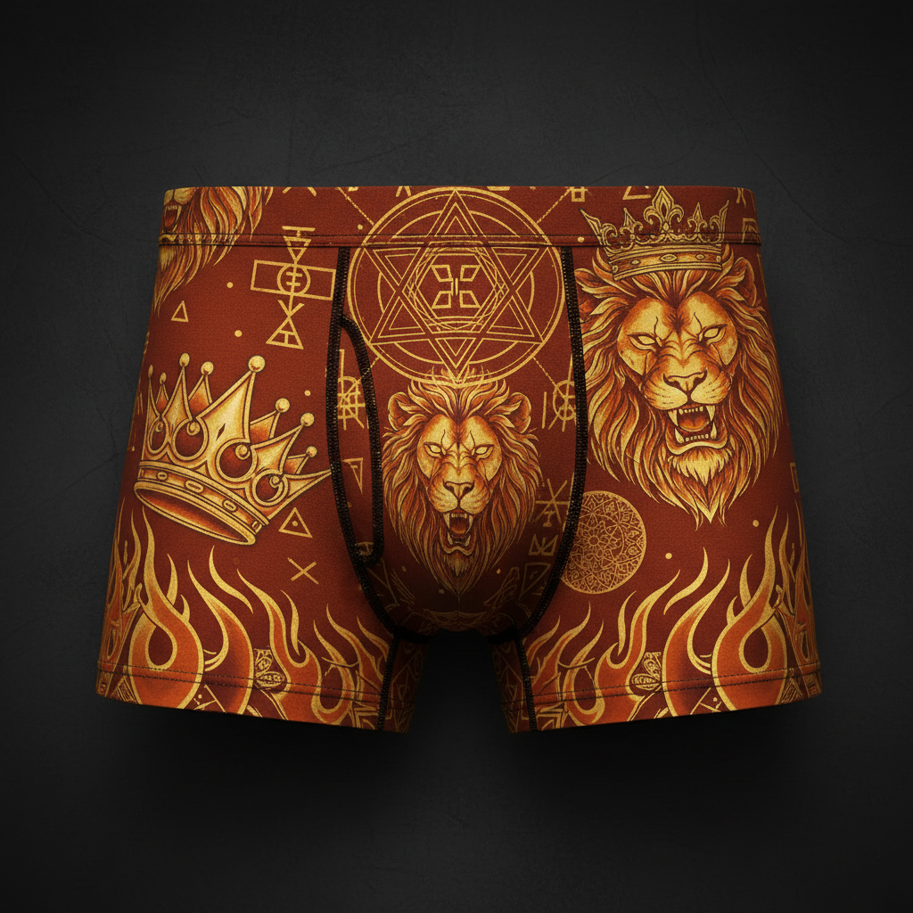 TITAN Men's Boxer Briefs Crown Edition — Burnt Orange Gold