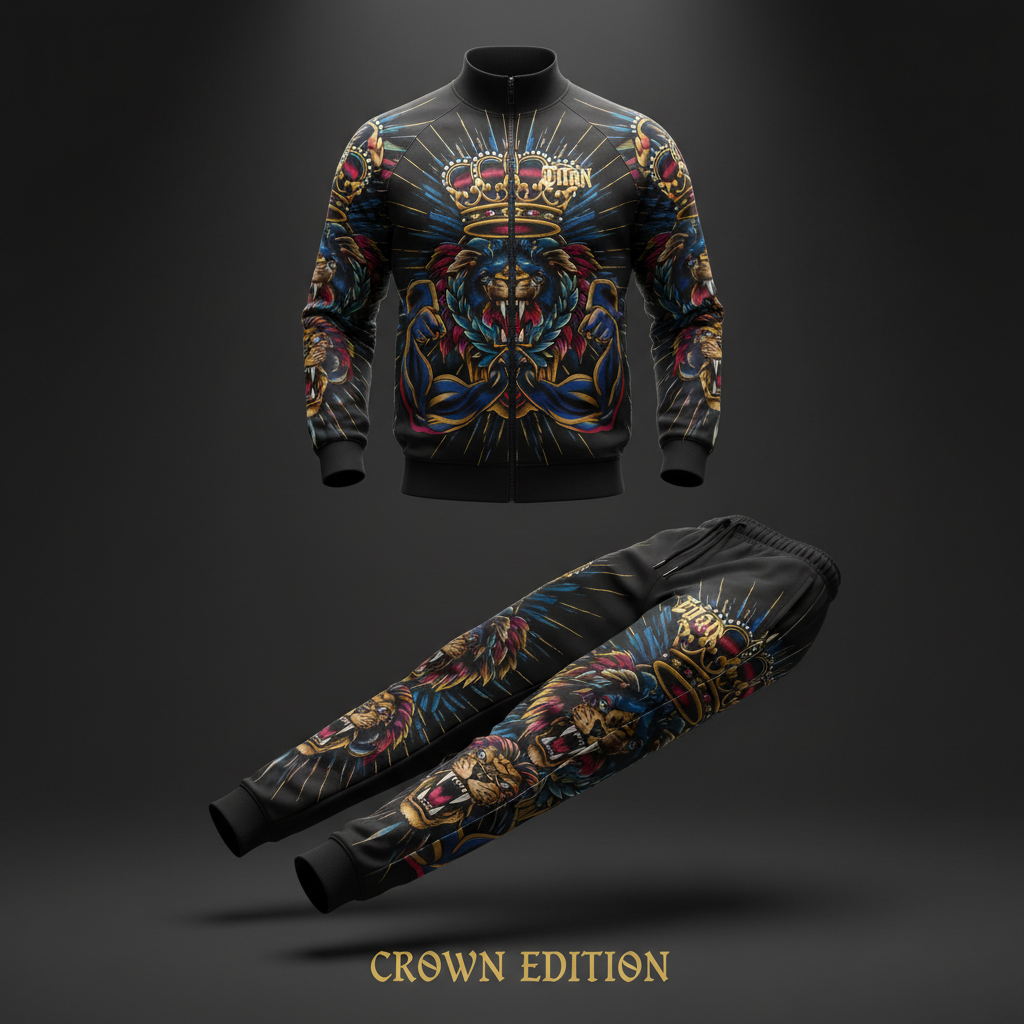 TITAN Men's Matching Tracksuit Set - Crown Edition
