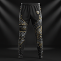 TITAN Men's Sauna Sweat Compression Pants - Black Silver Aztec Crown Edition