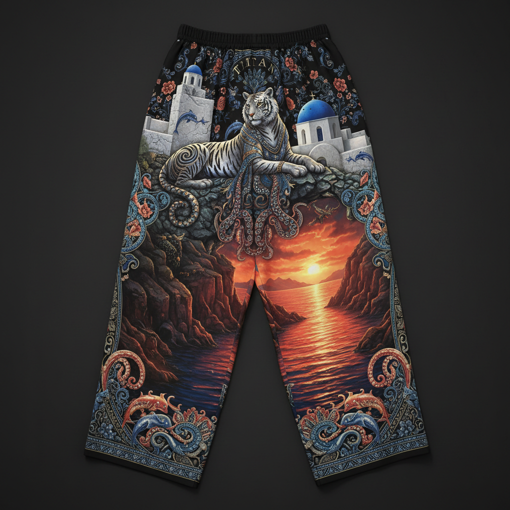 TITAN Minoan Sea Goddess Tigress Women's Lounge Pants — Crown Edition