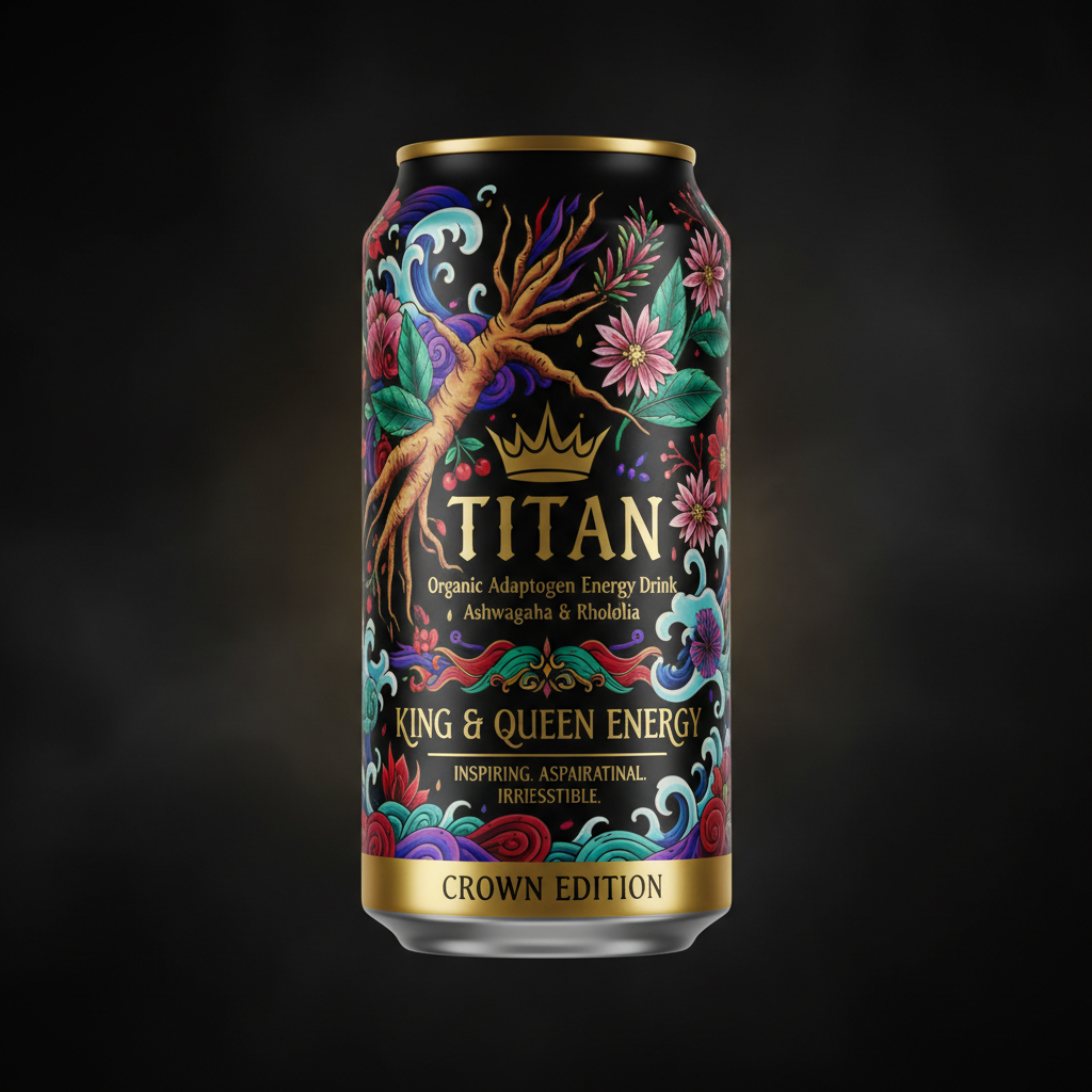 TITAN Organic Adaptogen Energy Drink — Ashwagandha & Rhodiola