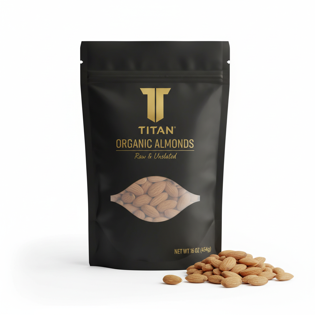 TITAN Organic Almonds - Raw & Unsalted
