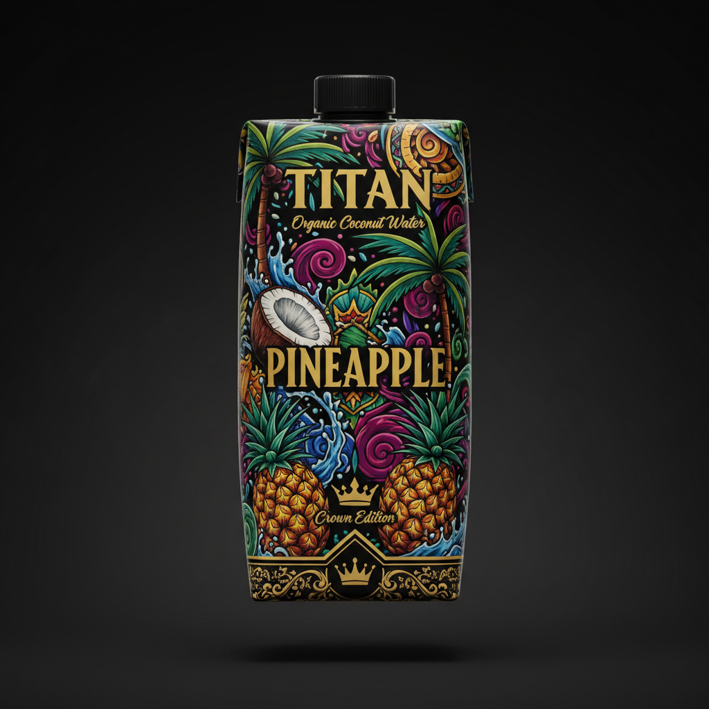 TITAN Organic Coconut Water — Pineapple