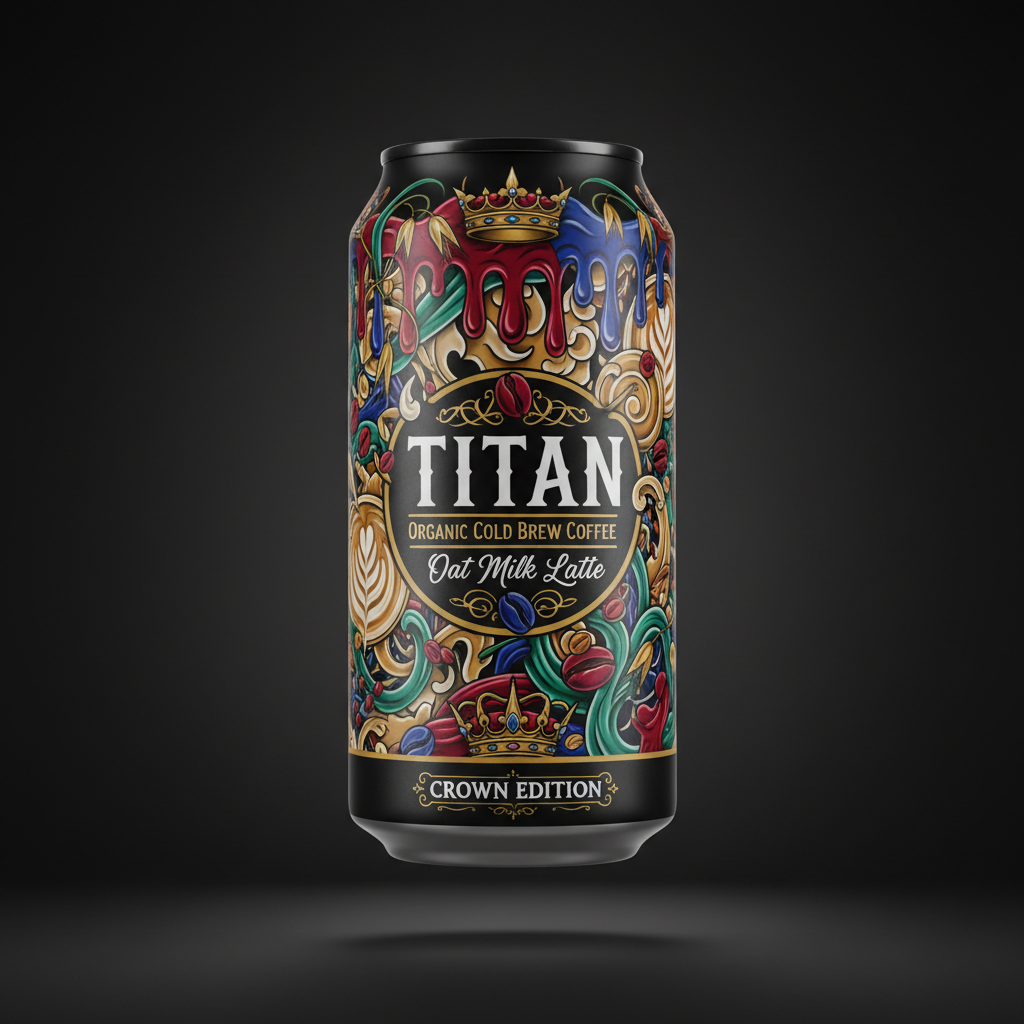 TITAN Organic Cold Brew Coffee — Oat Milk Latte