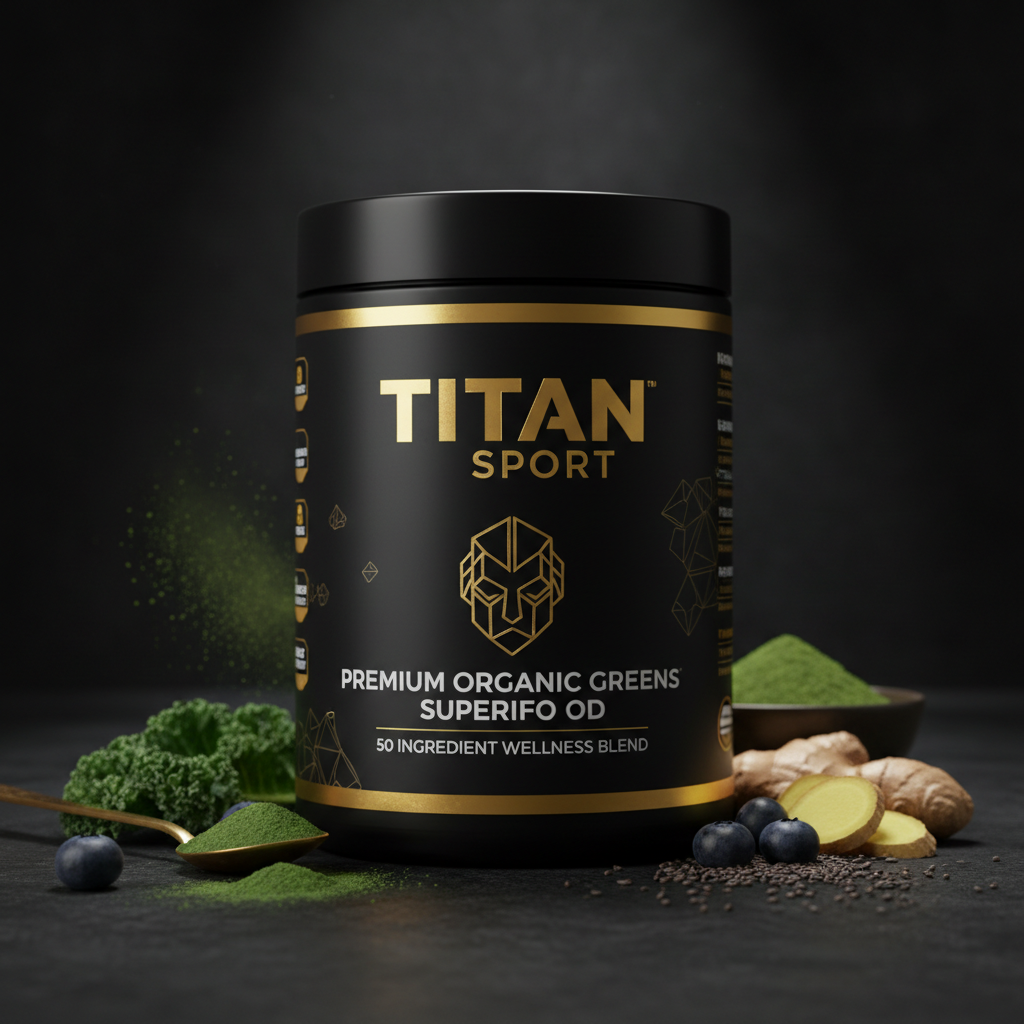 TITAN Organic Greens Superfood — 50 Ingredient Wellness Blend