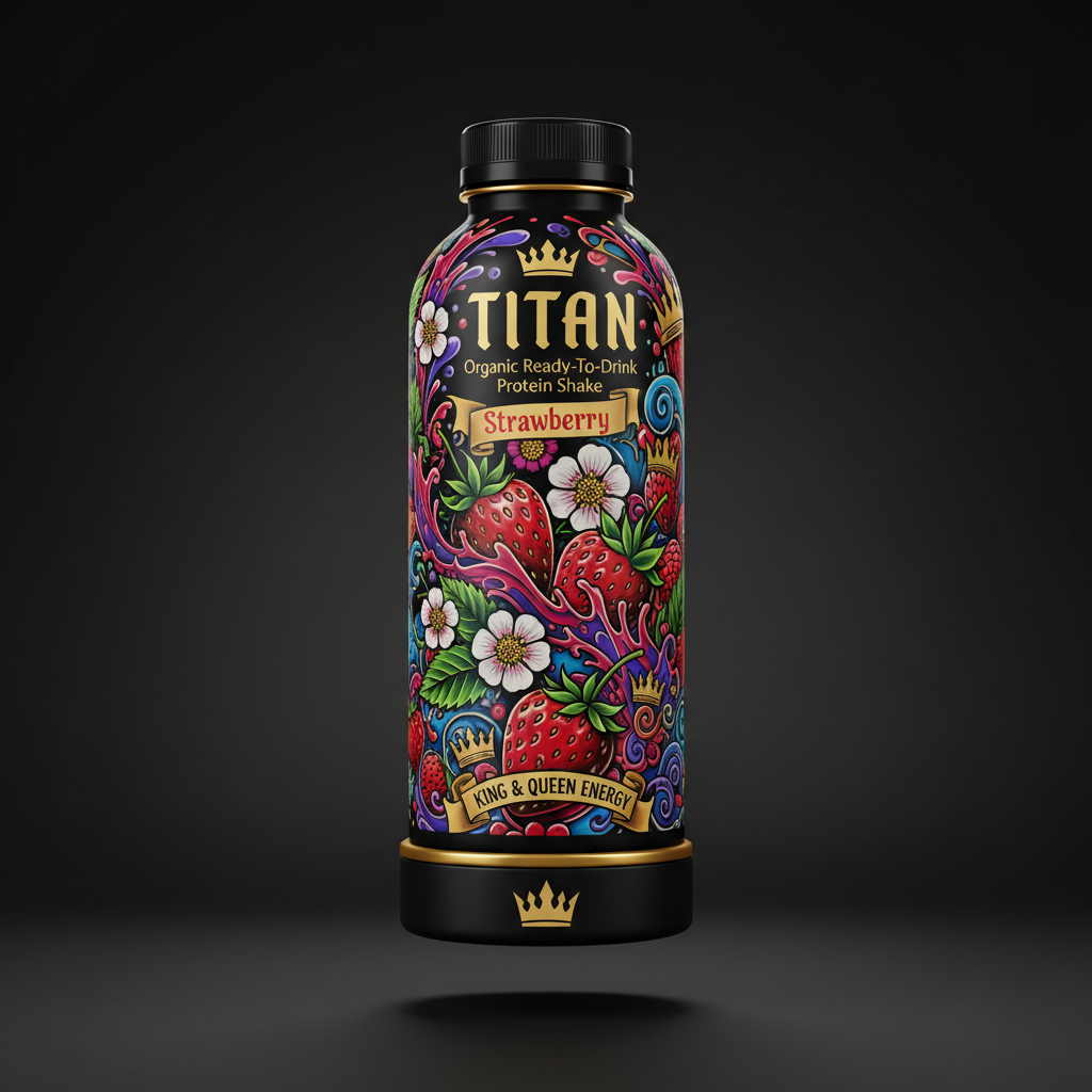 TITAN Organic Ready-To-Drink Protein Shake — Strawberry