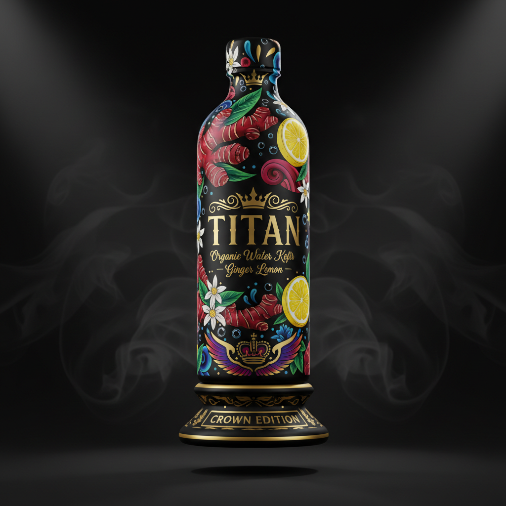 TITAN Organic Water Kefir — Ginger Lemon