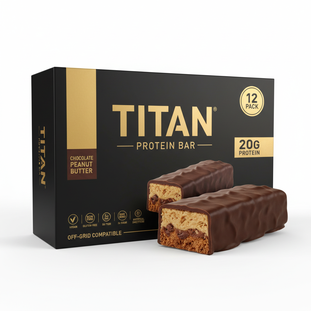 TITAN Protein Bar - Chocolate Peanut Butter - 12 Pack