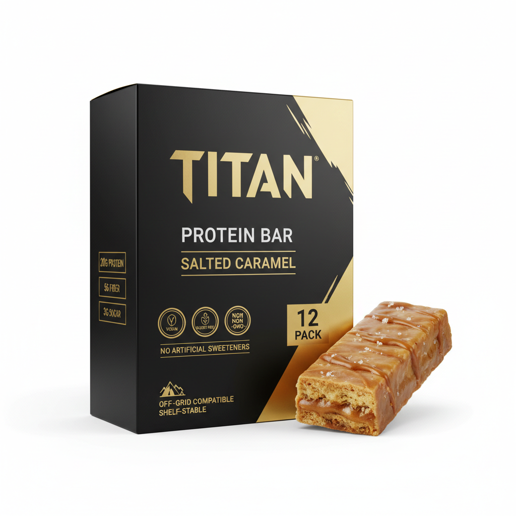 TITAN Protein Bar - Salted Caramel - 12 Pack