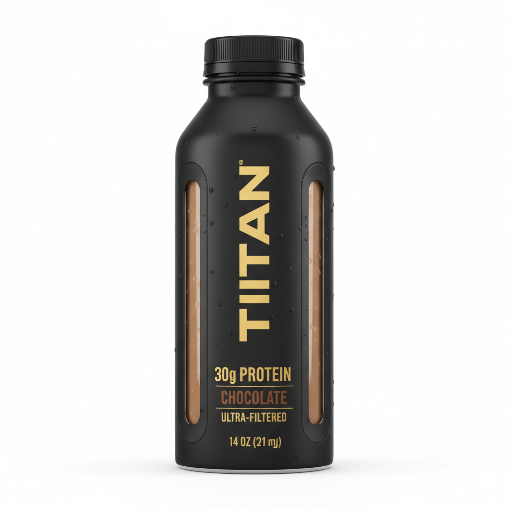 TITAN Protein Milk - Chocolate - 12 Pack Bottles