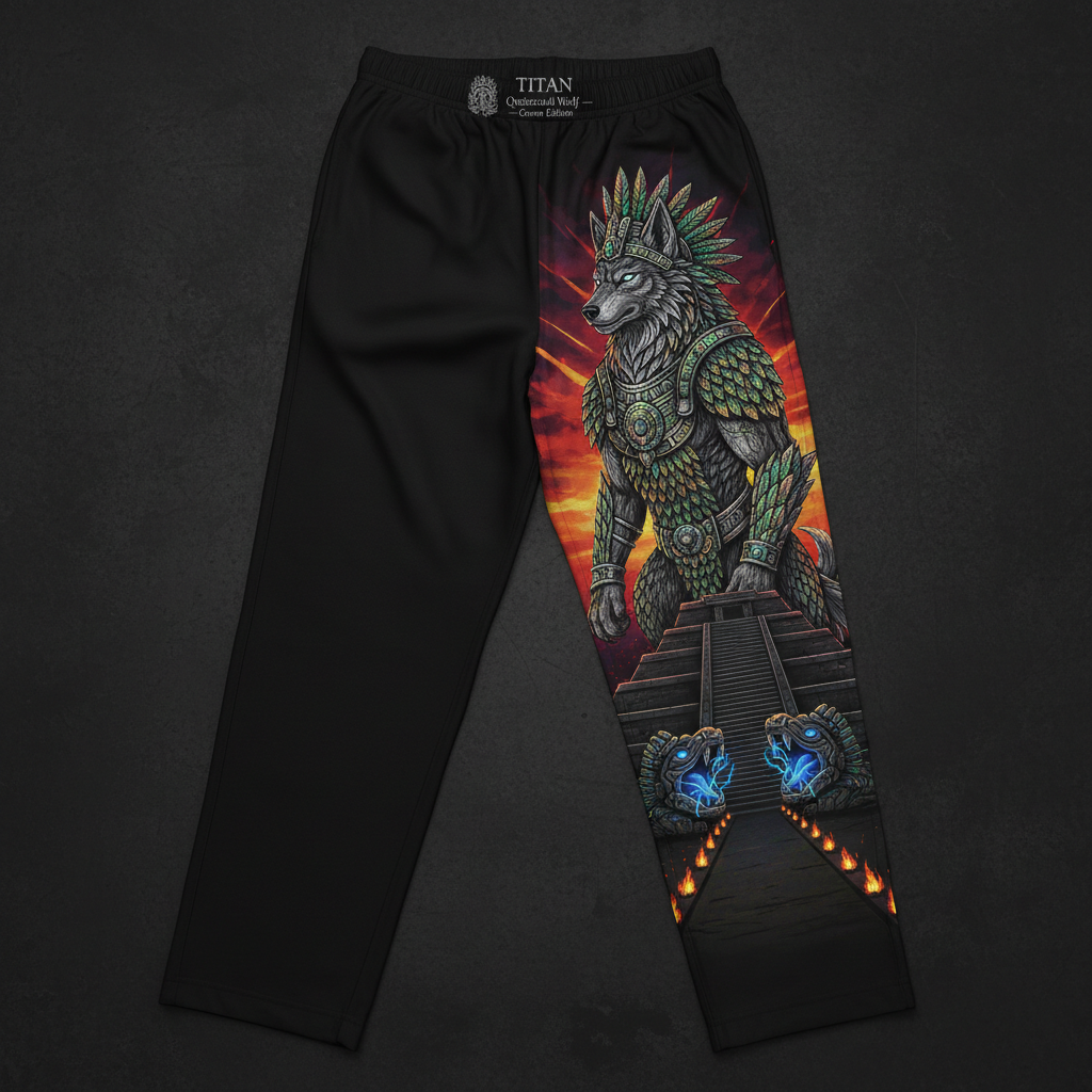 TITAN Quetzalcoatl Wolf Men's Lounge Pants — Crown Edition