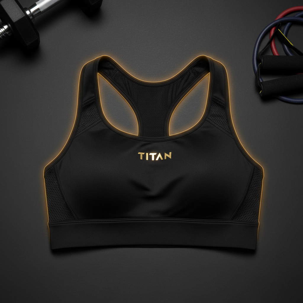 TITAN Sports Bra - Black High-Impact Support