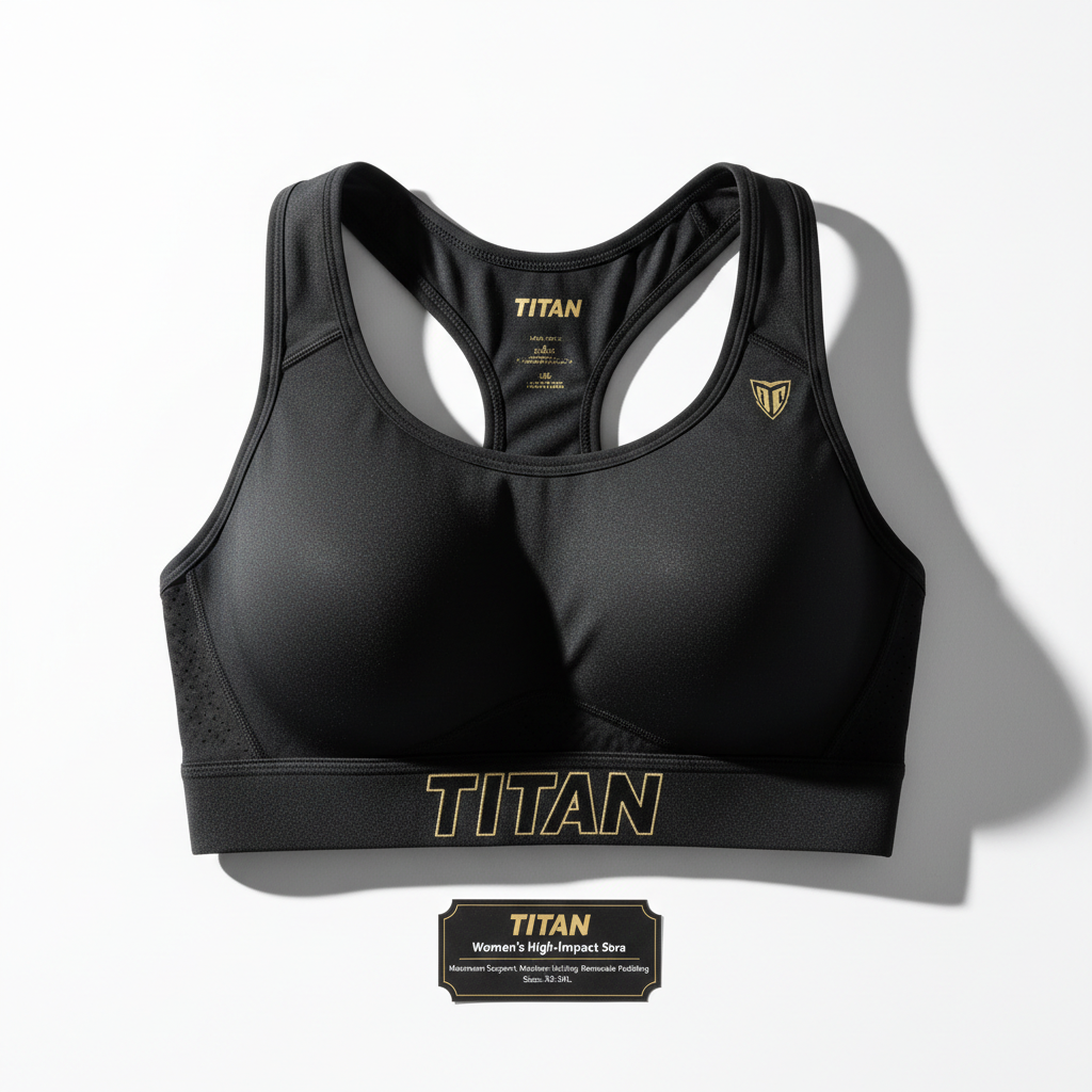 TITAN Sports Bra - Women's Black High-Impact
