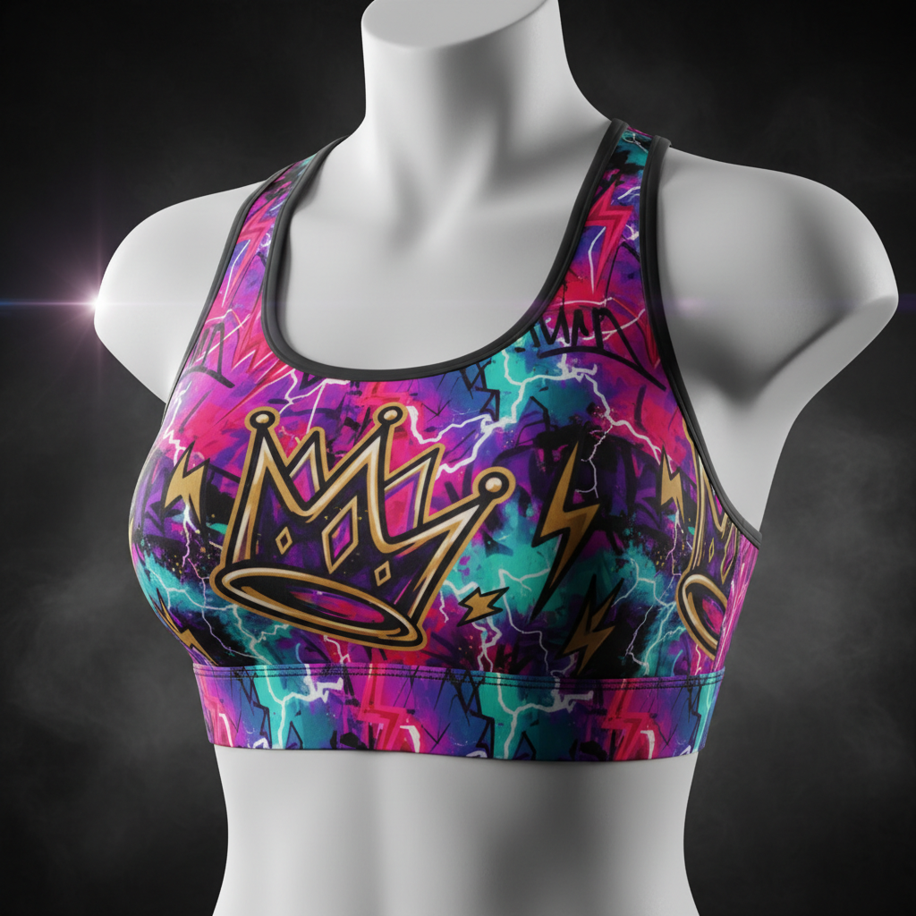 TITAN SWAG HER Sports Bra - Neon Crown