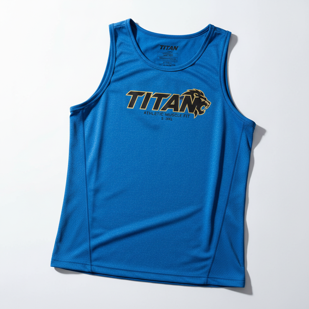 TITAN Tank Top - Men's Blue Muscle Fit