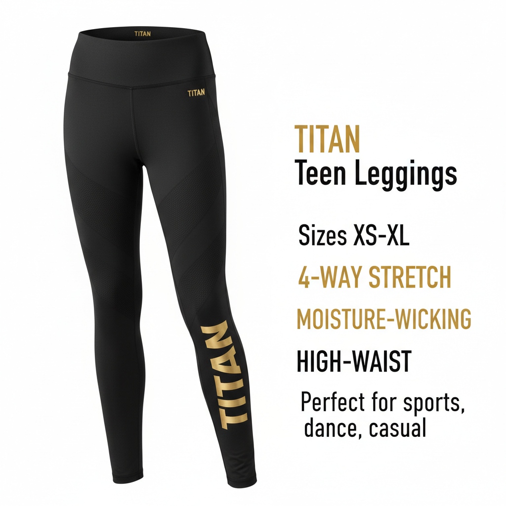 TITAN Teen Leggings - Black XS-XL