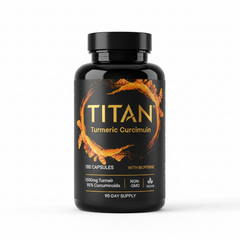 TITAN Turmeric Curcumin - 180 Capsules with BioPerine