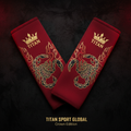 TITAN Unisex Neoprene Arm Slimming Sleeves - Ruby Scorpion Crown Edition