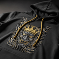 TITAN Unisex Sauna Sweat Hoodie - Charcoal Samurai Crown Edition