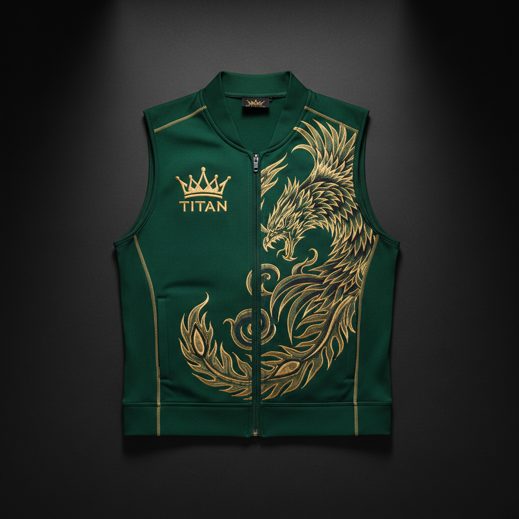 TITAN Unisex Thermogenic Sauna Sweat Vest - Emerald Phoenix Crown Edition