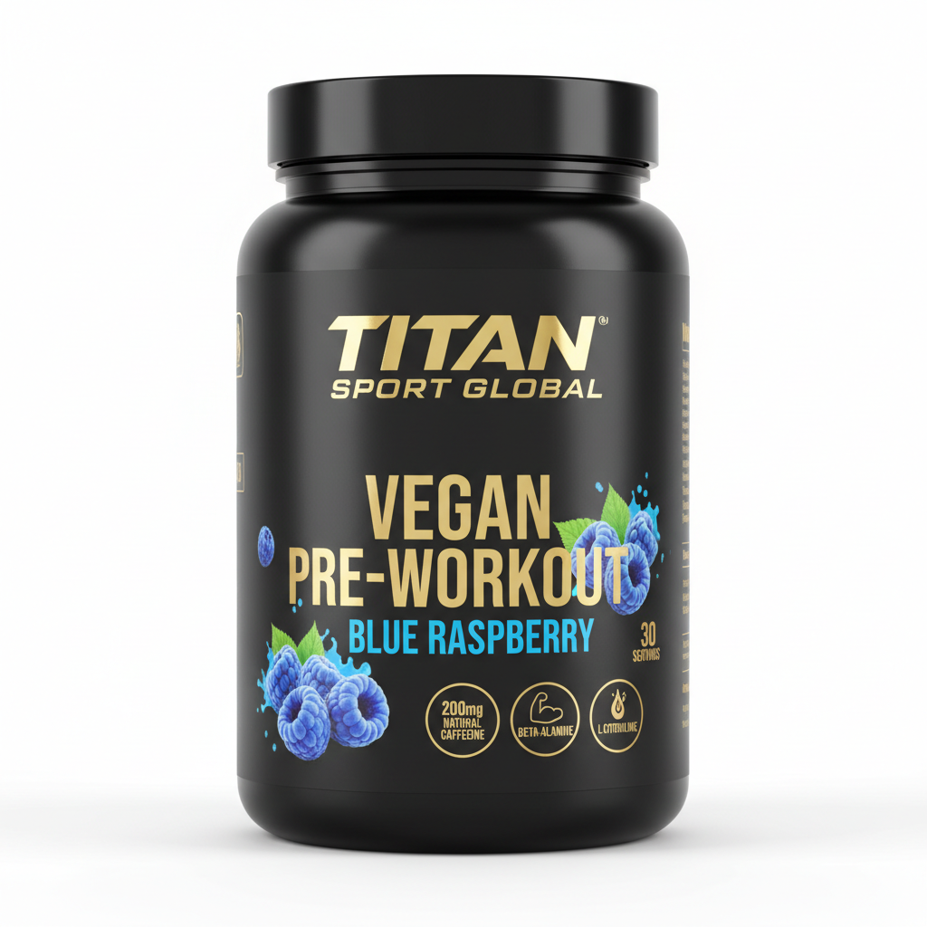 TITAN Vegan Pre-Workout - Blue Raspberry 30 Servings