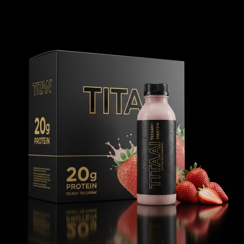 TITAN Vegan Protein Shake - Ready to Drink Strawberry