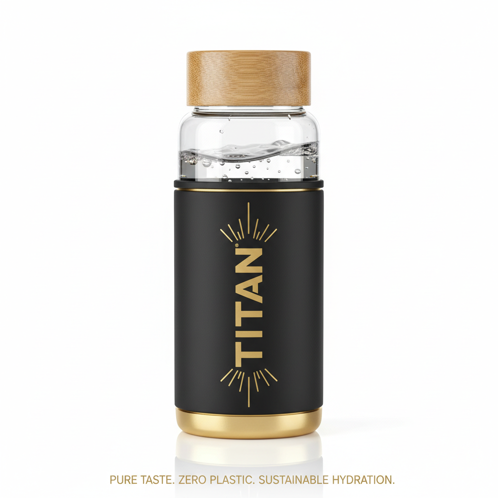 TITAN Water Bottle - Glass 22oz