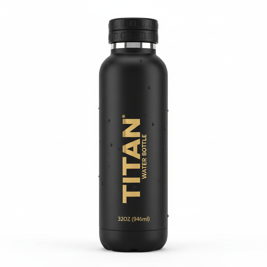 TITAN Water Bottle - Insulated Stainless Steel - 32oz