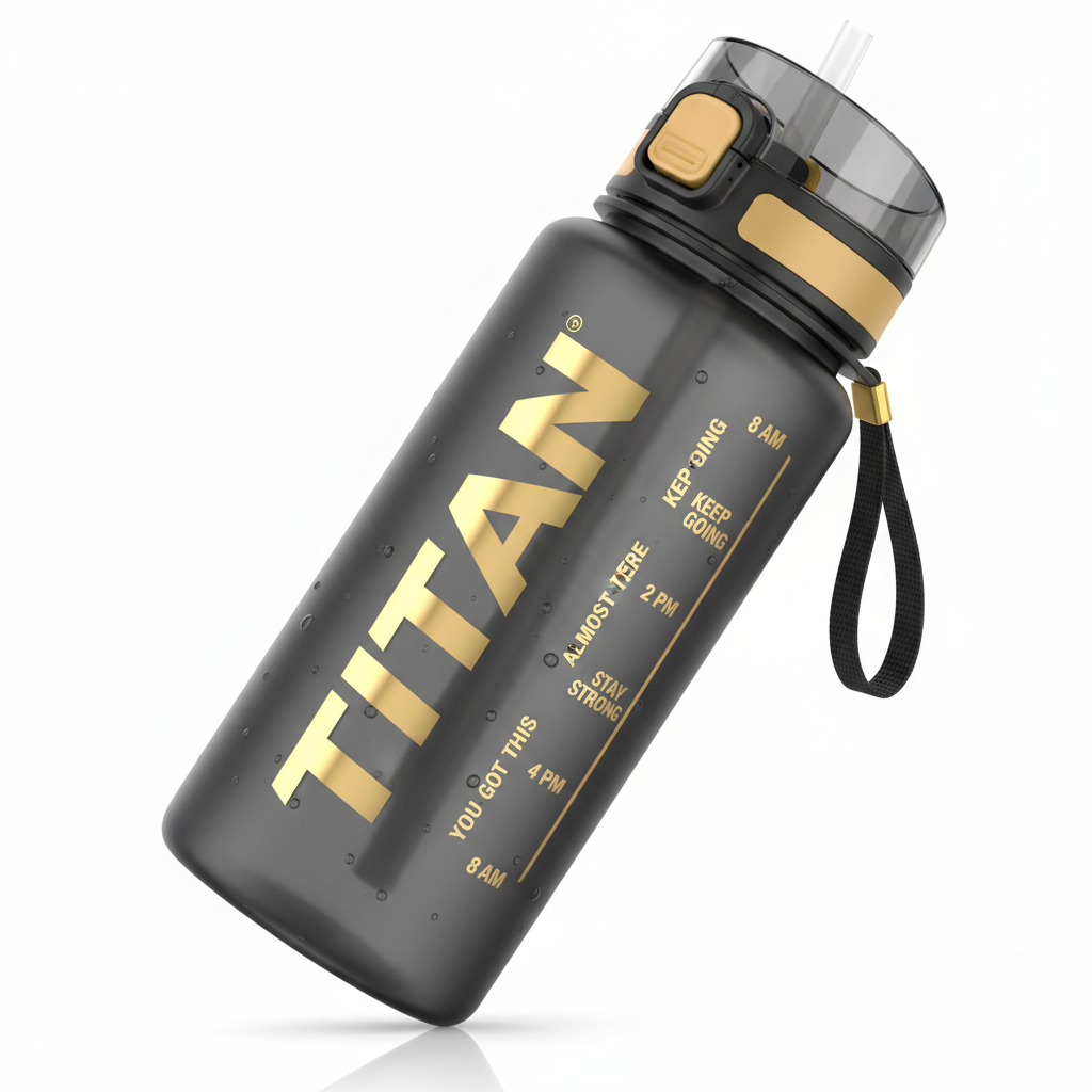 TITAN Water Bottle - Motivational Time Marker 32oz