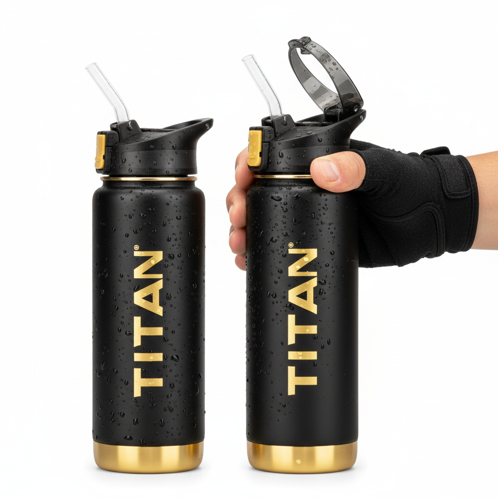TITAN Water Bottle - Straw Lid 24oz