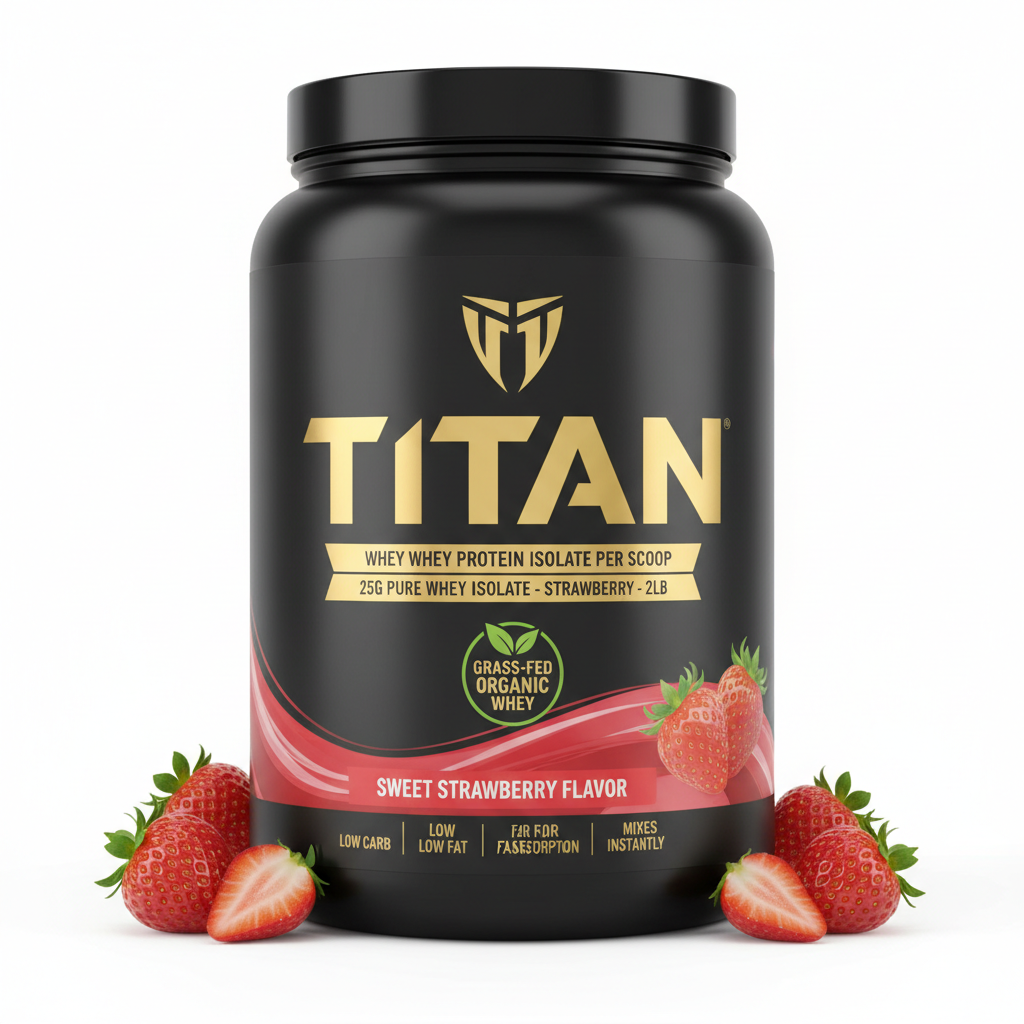 TITAN Whey Protein Isolate - Strawberry - 2lb