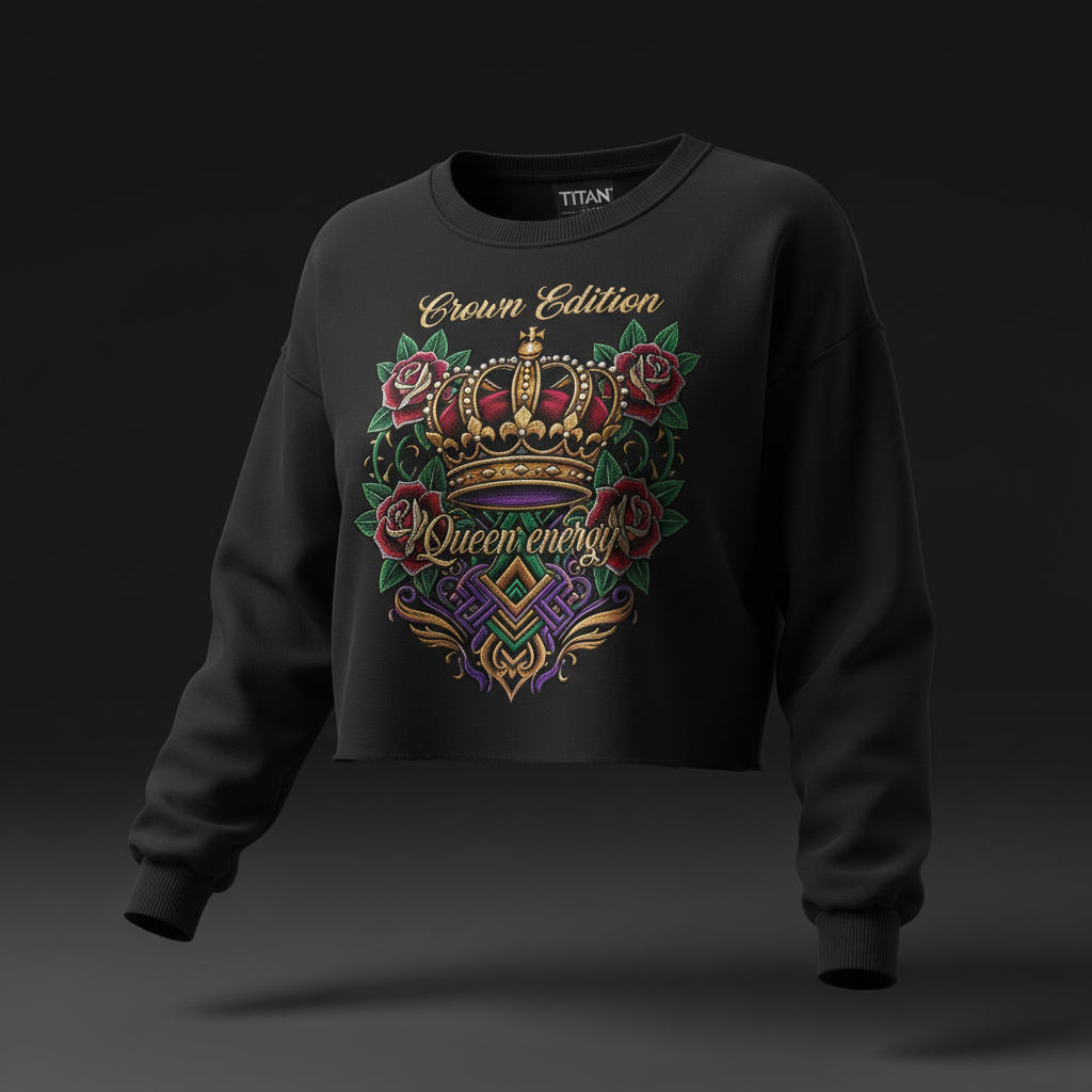 TITAN Women's Cropped Sweatshirt - Crown Edition