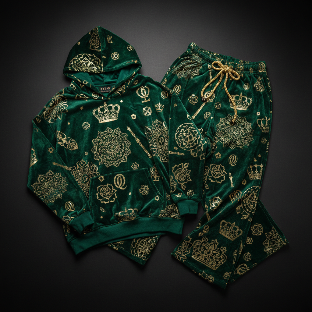 TITAN Women's Crown Edition Lounge Set — Emerald Gold