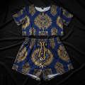 TITAN Women's Crown Edition Lounge Set — Royal Blue Gold