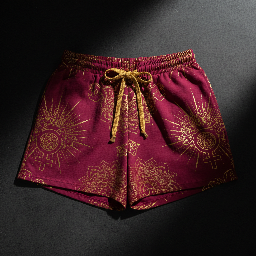 TITAN Women's Crown Edition Lounge Shorts — Magenta Gold