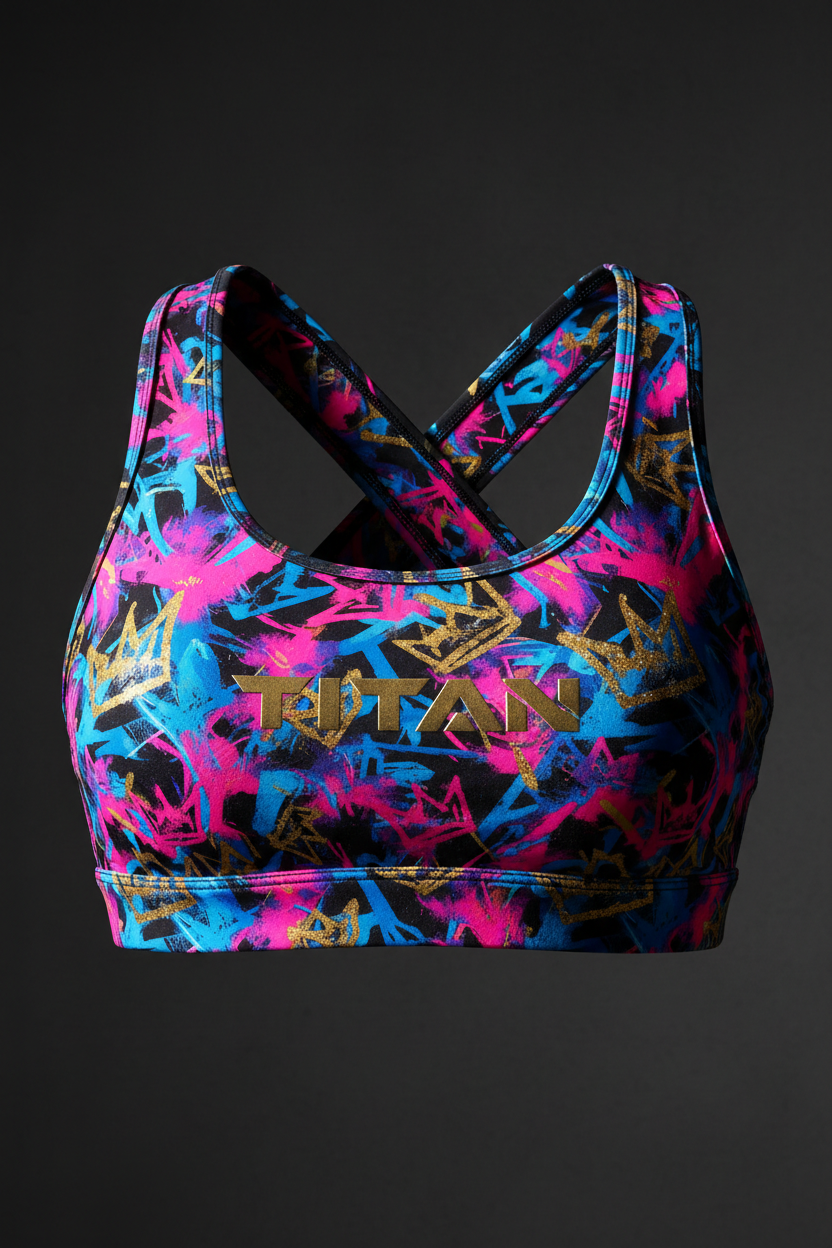 TITAN Women's Crown Graffiti Sports Bra