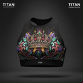 TITAN Women's High Neck Sports Bra - Crown Edition