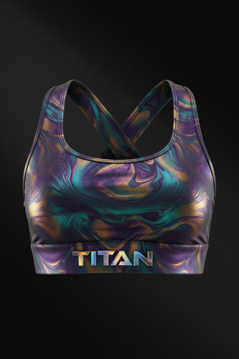 TITAN Women's Holographic Support Sports Bra