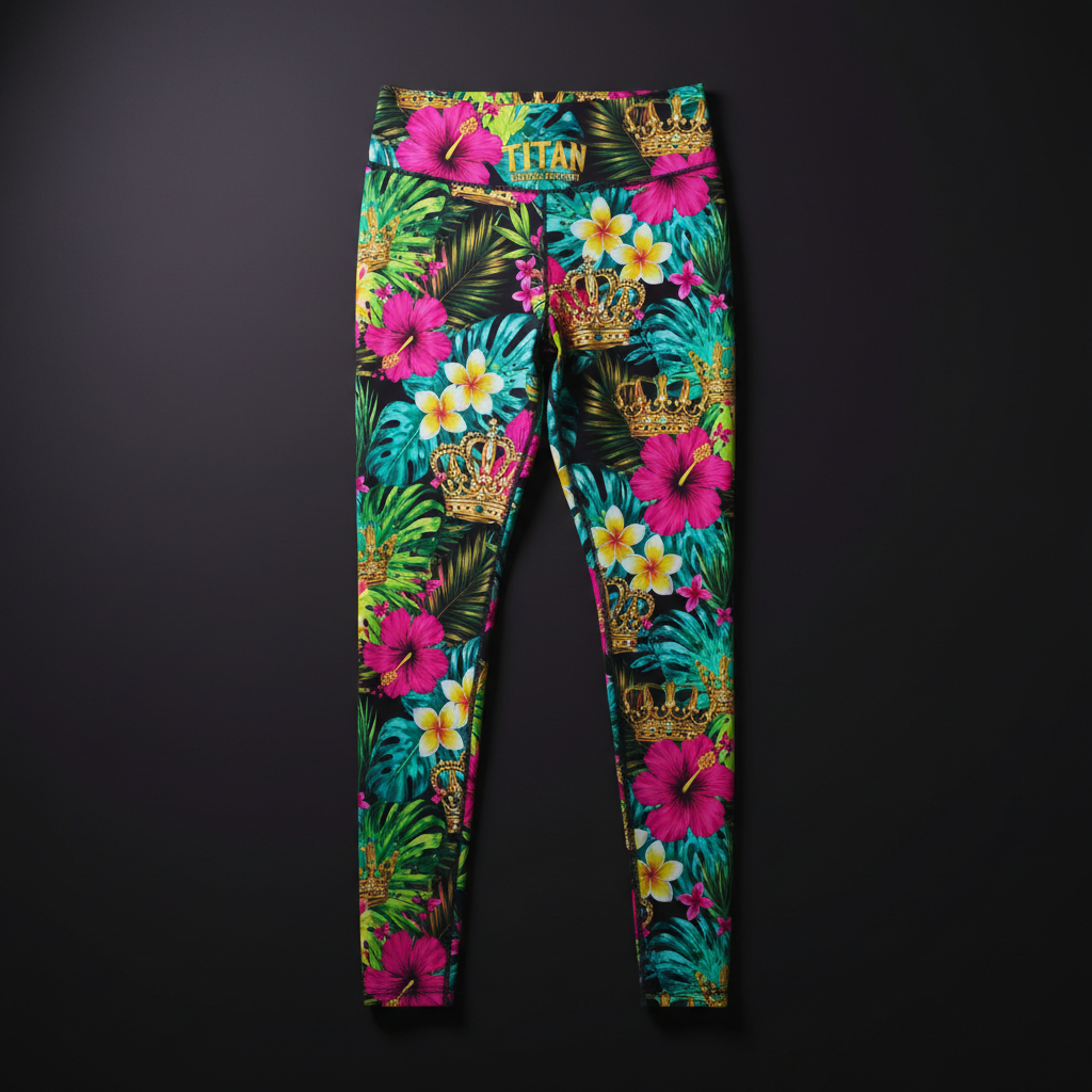 TITAN Women's Leggings — Tropical Crown SWAG Edition