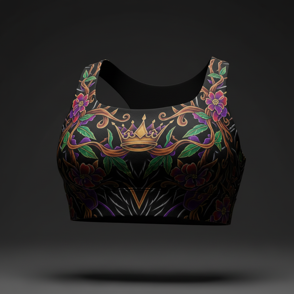 TITAN Women's Longline Sports Bra - Crown Edition
