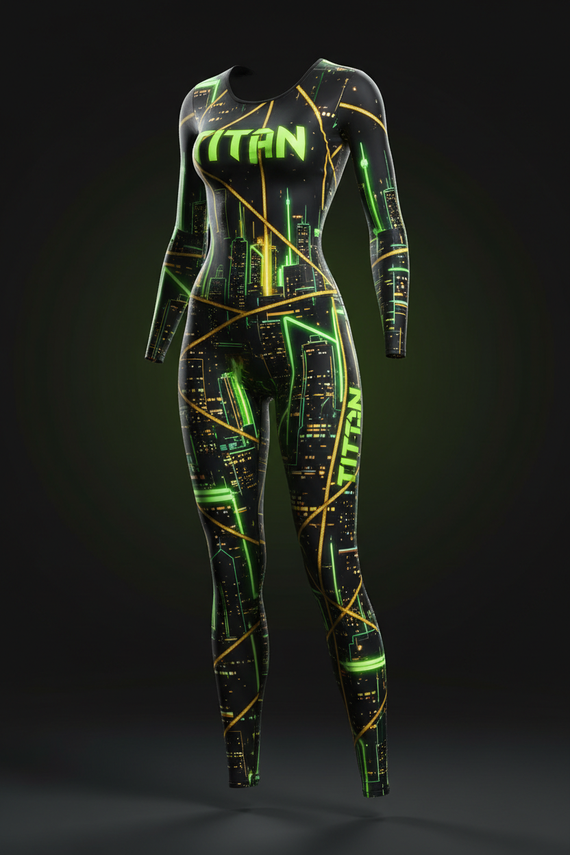 TITAN Women's Neon City Skyline Catsuit