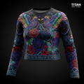 TITAN Women’s Neon Crow Midnight Bloom Long Sleeve Crop — Odin Edition