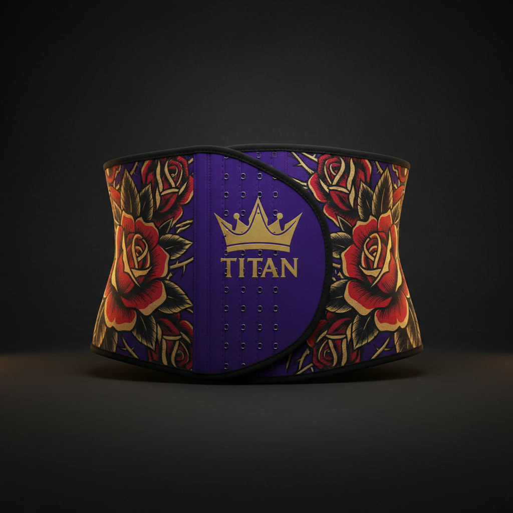 TITAN Women's Neoprene Waist Trainer - Royal Purple Rose Crown Edition